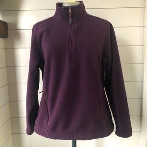 L.L. Bean Purple Women’s 1/4 Zip Fleece Pullover